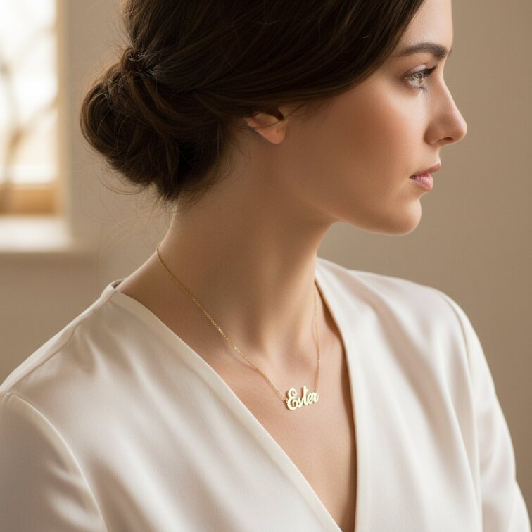 Řetízek z oceli se jménem Ester zlatá ocel