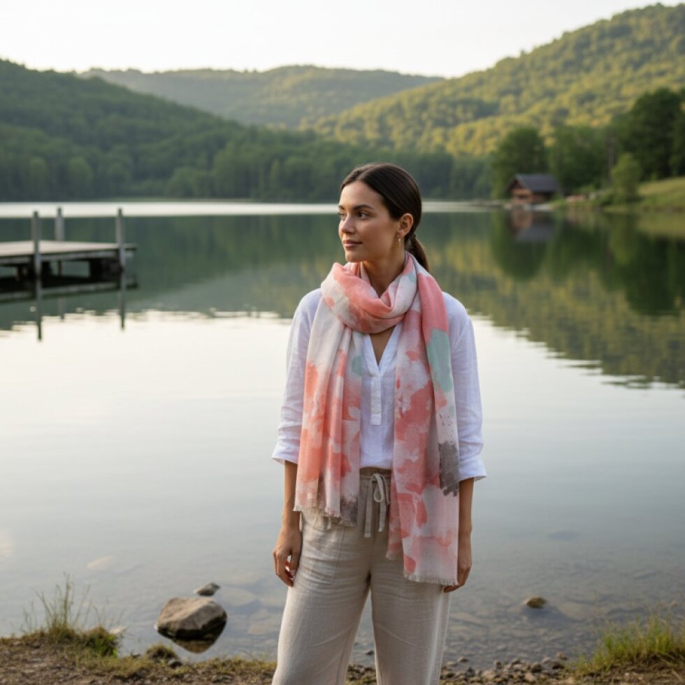 Coloria-wa-157: Pestrobarevná dámská šála 180 × 80 cm