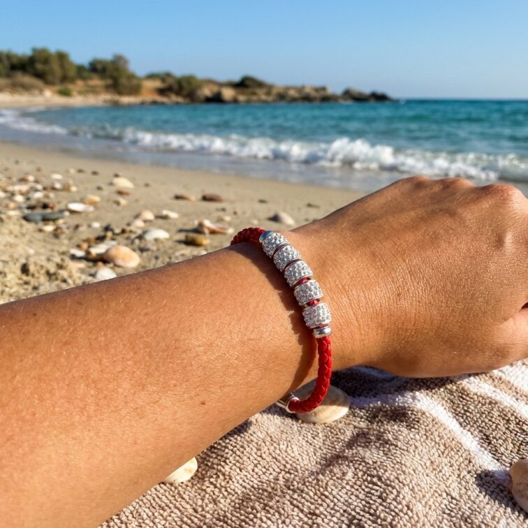 Dámsky náramek trinidad červený