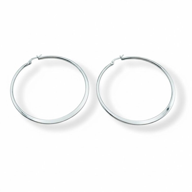 Elegantní ocelové náušnice kruhy 5,5 cm - Chirurgická ocel