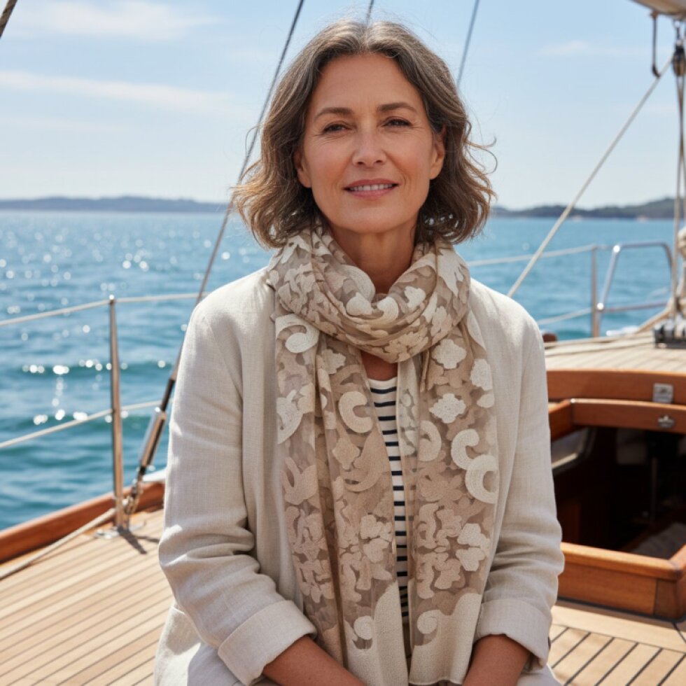 Elegantní šátek Dual Contrast 185x67cm - Hedvábí a viskóza