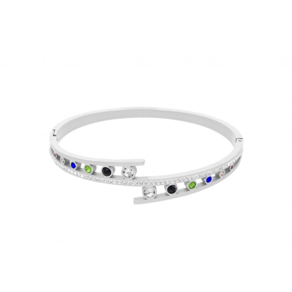 Dámský náramek z chirurgické oceli se zirkony