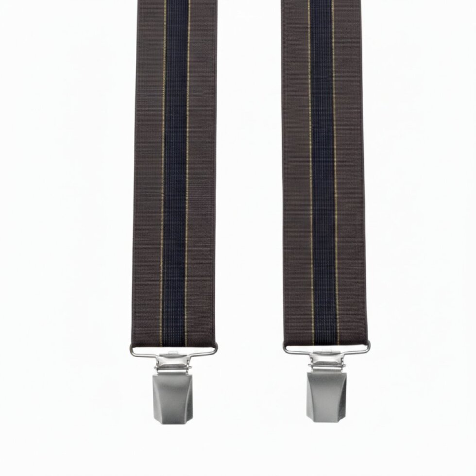 Kšandy pánské, modro - šedé pruhované MB2055