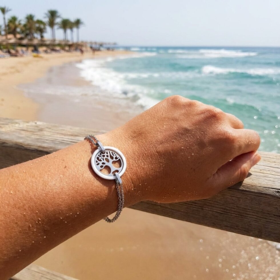 Elegantní Náramek Strom života z chirurgické oceli