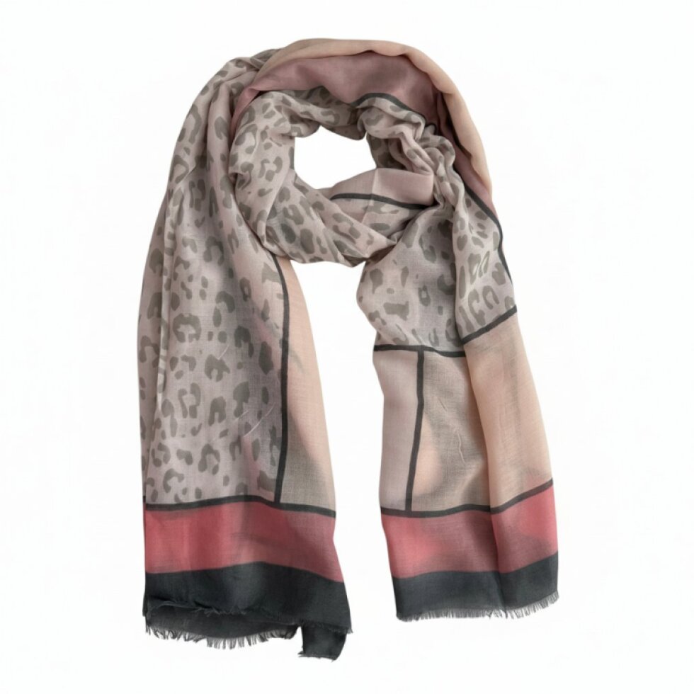 Wildora Barevný Šátek 180x78 - Pestrobarevný Zvířecí Vzor