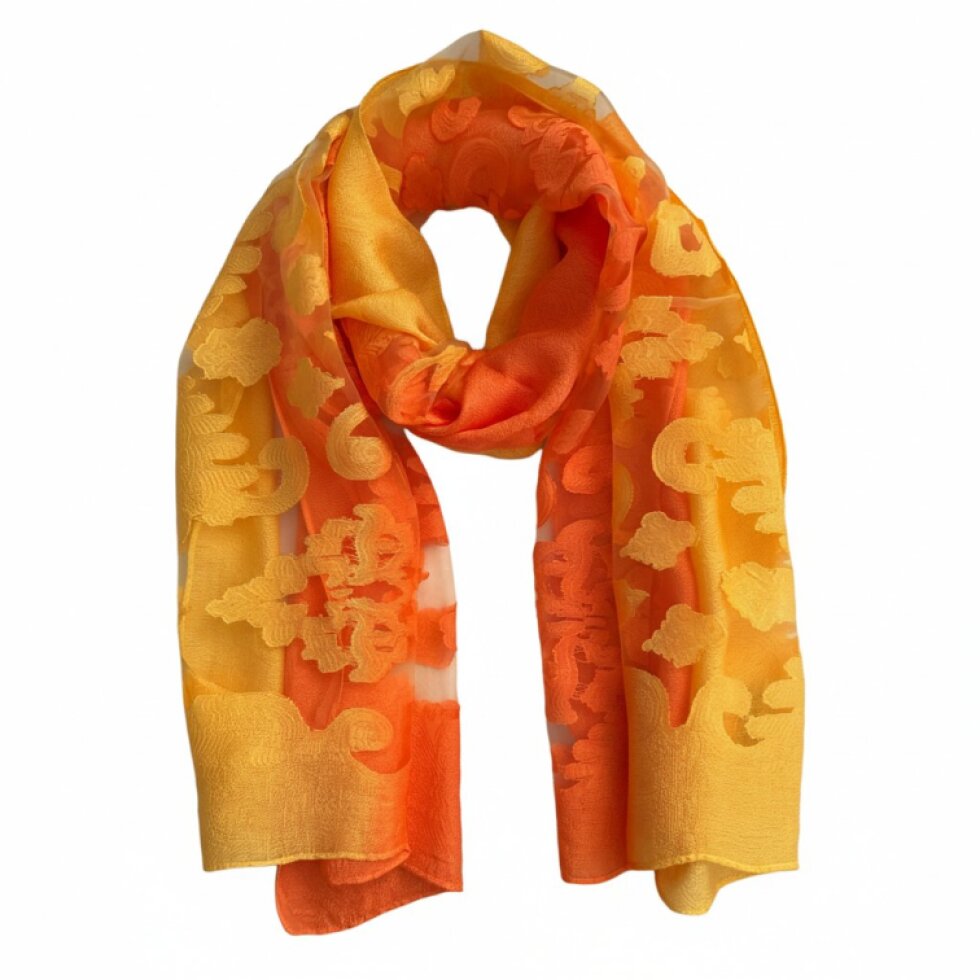 Elegantní šátek 185x67cm s kontrastním vzorem Dual Contrast-wa-185