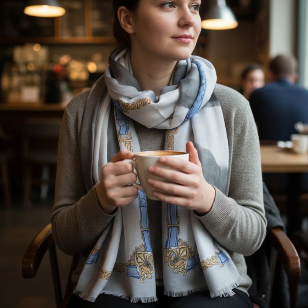 Dámský šátek Spirals Elegance s unikátním designem 180x80cm