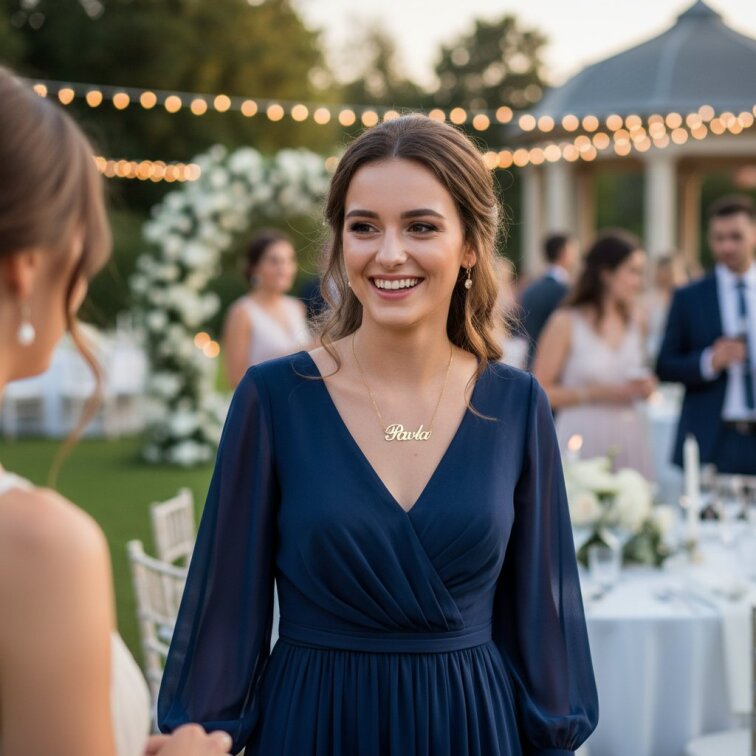 Řetízek z oceli se jménem Pavla zlatá ocel