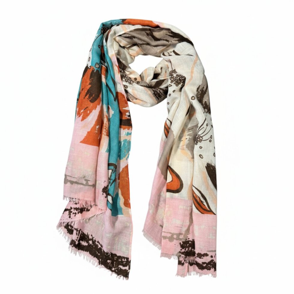 Dámský květinový šátek Rozkvět 180x87 cm, model wa-173