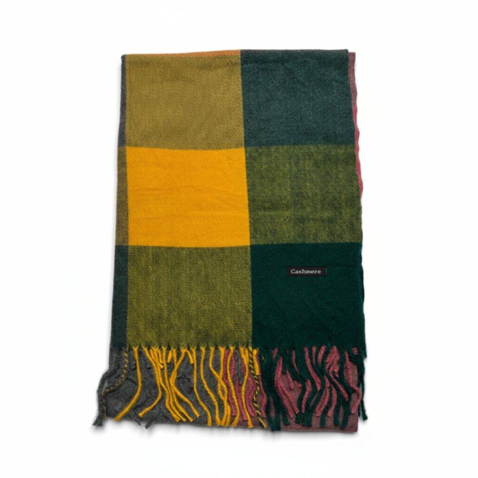 Kašmírová dámská kostkovaná šála 180 x 65 cm