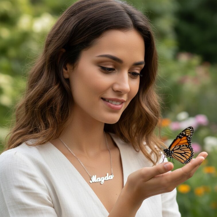 Řetízek z oceli se jménem Magda stříbrný