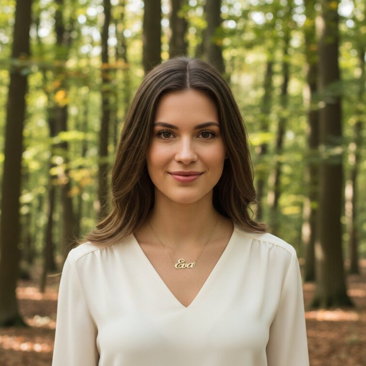 Řetízek z oceli se jménem Eva zlatá ocel