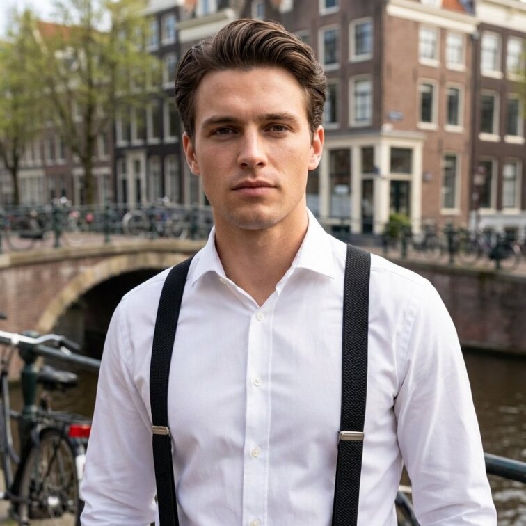 Kšandy pánské černé MB2065