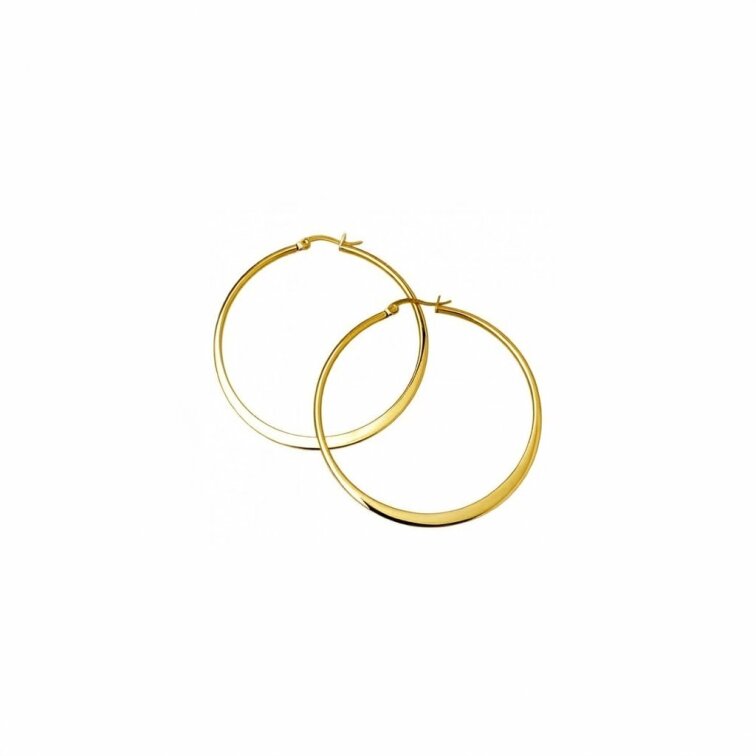 Náušnice ocelové kruhy 3,5 cm Gold