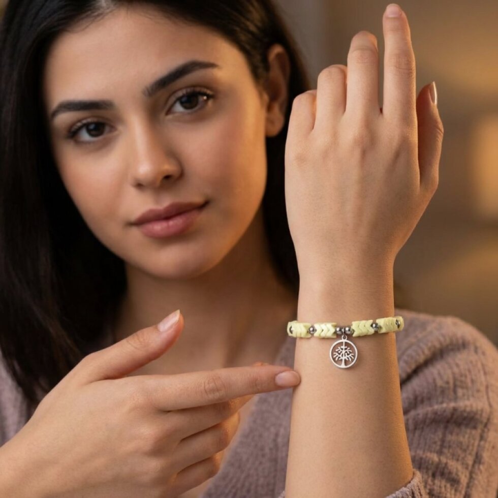 Dámský natahovací náramek se stromem života - Chirurgická ocel