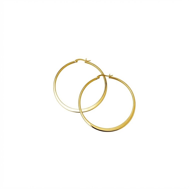Náušnice ocelové kruhy 2,5 cm Gold