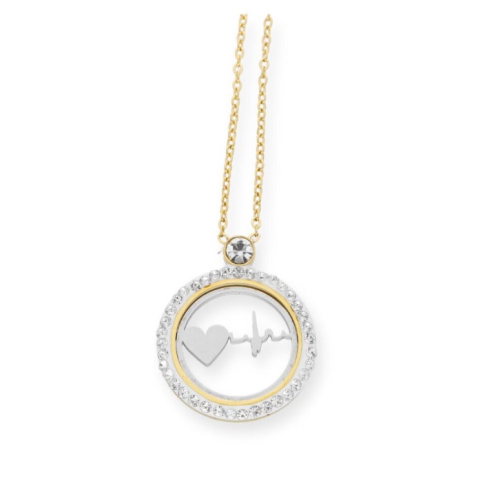 Elegantní náhrdelník EKG z chirurgické oceli GOLD