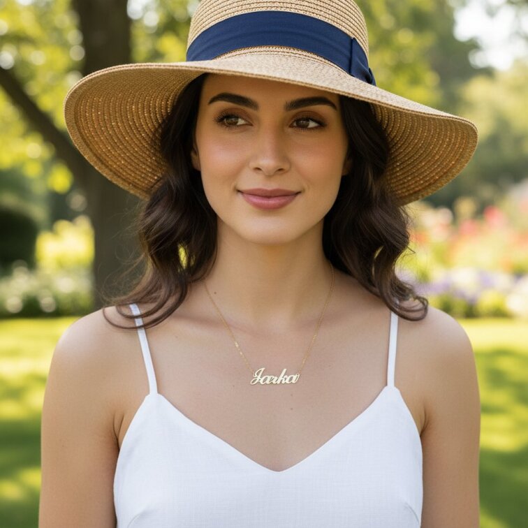 Řetízek z oceli se jménem Jarka zlatá ocel