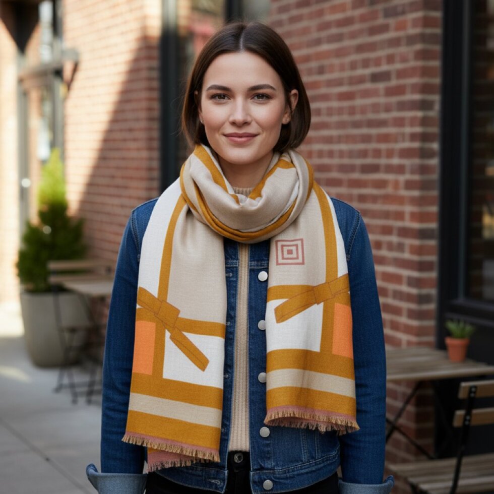 Dámský šátek Lemira-wa-146 s barevným lemem 185x90cm