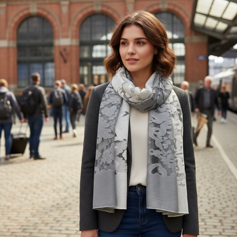 Elegantní šátek Dual Contrast 185x67cm