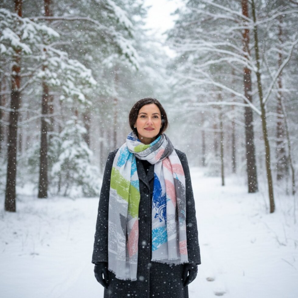 Dámský šátek Rozária-wa-154 - Květinový vzor, 180x90 cm