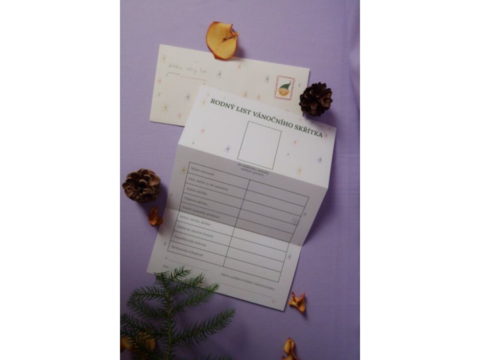 Rodný list vánočního skřítka
