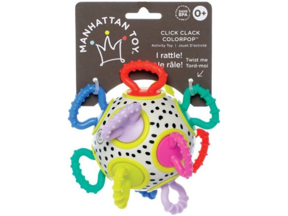 Kousátko s chrastítkem Click Clack Colorpop