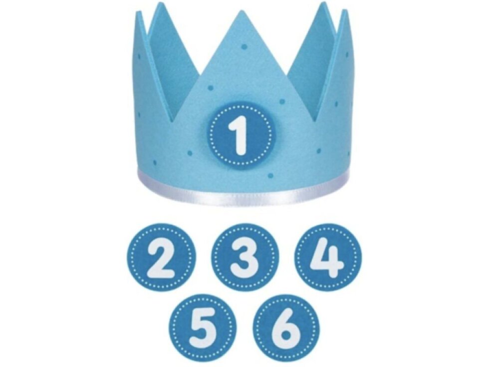 Narozeninová korunka - modrá