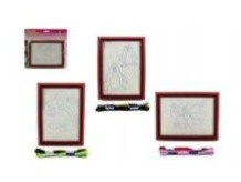 Vyšívání obdélníkový rámeček/3 příze