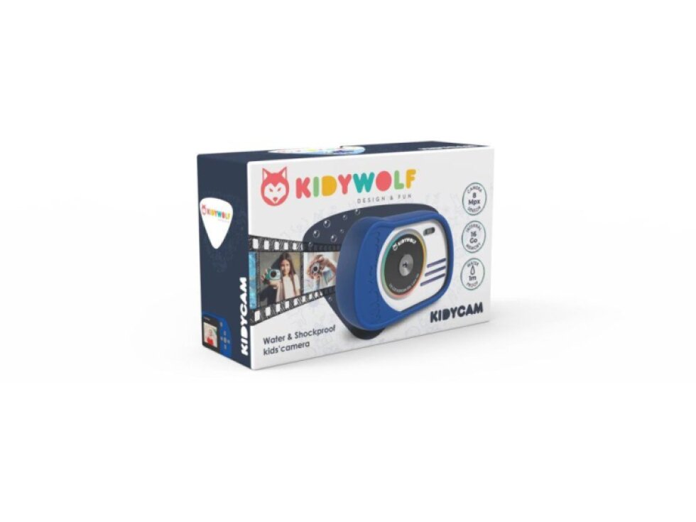 Dětský vodotěsný fotoaparát Kidywolf Kidycam - Blue