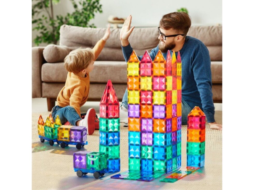Barevná magnetická stavebnice - 60 ks