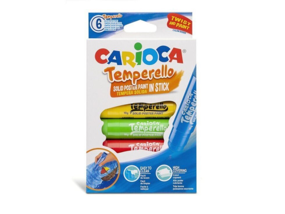 Carioca – Temperové barvy v tyčince 6 ks