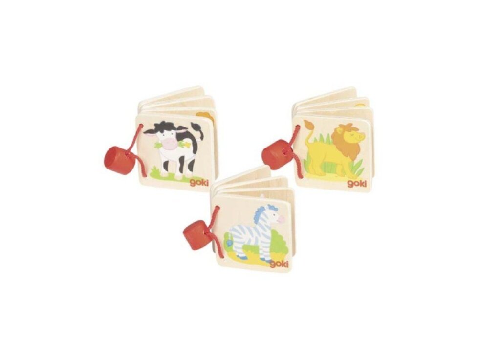 Dřevěná obrázková mini knížka - Zvířátka