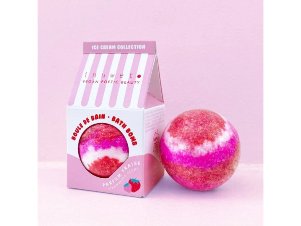 Inuwet Koupelová bomba Icecream Strawberry