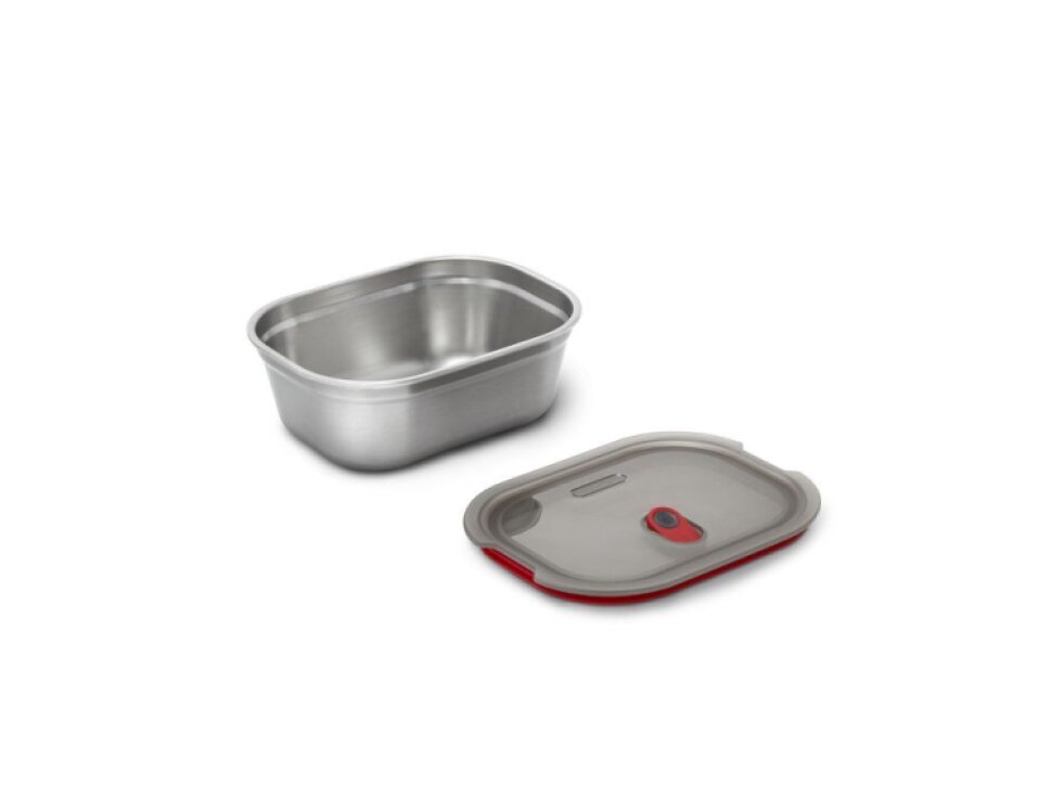 Ocelový box na jídlo - vel. L, barva: Grey / Red