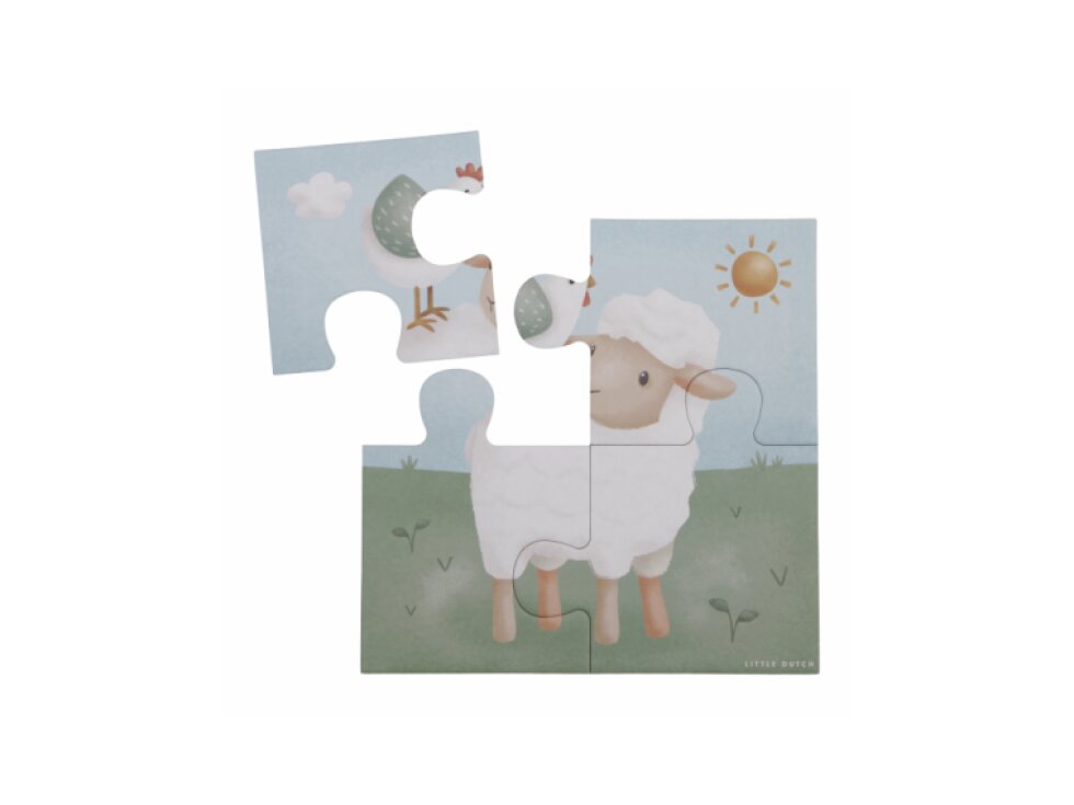 LITTLE DUTCH PUZZLE 4V1 FARMA