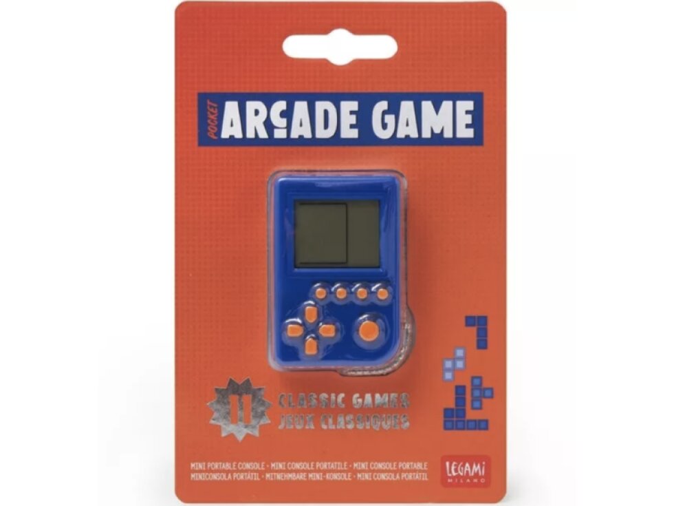 Vrecková arkádová hra Legami Pocket Arcade Game – 11 retro hier v kľúčenke