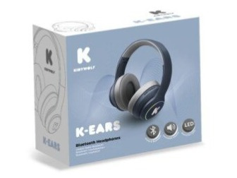 Blikající dětská sluchátka Kidywolf KIDYEARS - modrá