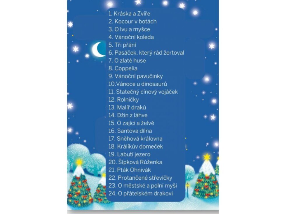 Adventní kalendář plný knih - modrý