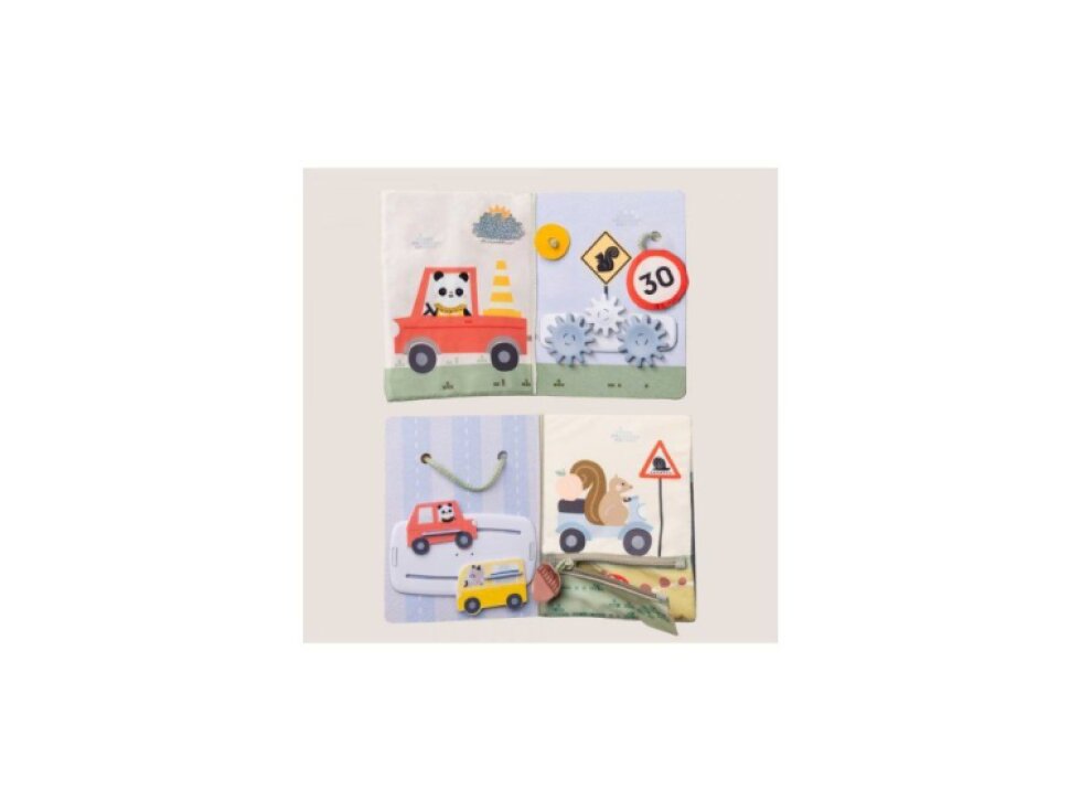 TAF TOYS Knížka s aktivitami do auta Busy Book