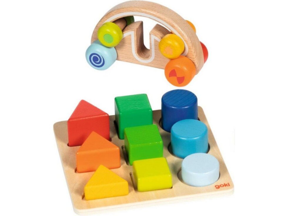 GOKI Dárkový set - 5 dřevěných hraček pro děti od 1 roku