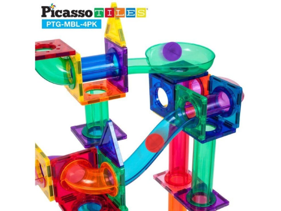 PicassoTiles - Svítící kuličky pro kuličkovou dráhu (8 ks)