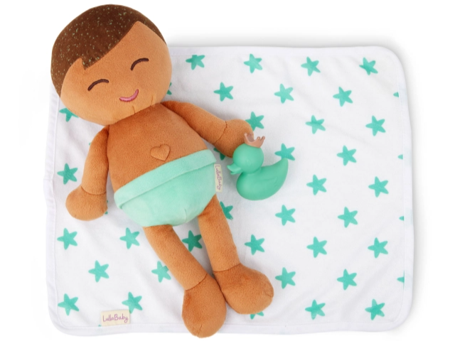 LULLABABY PANENKA PLYŠOVÁ DO VANY KLUK LIGHT BROWN HAIR