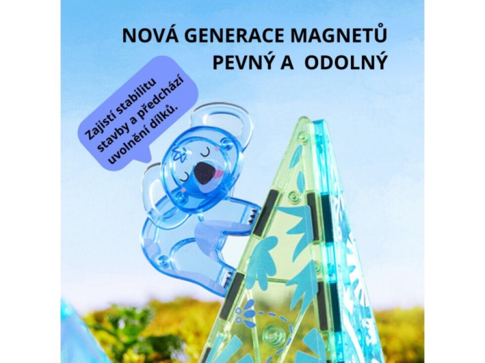 MiDeer Barevná magnetická stavebnice - Zvířátka 40 ks
