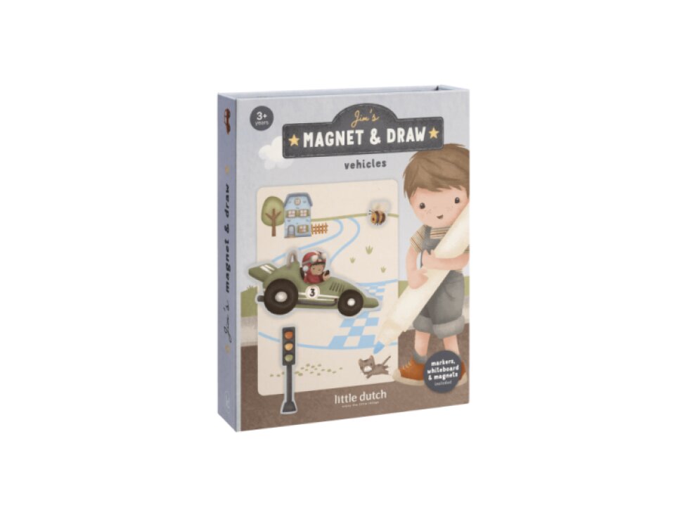 LITTLE DUTCH KNÍŽKA S MAGNETY JIM DOPRAVA