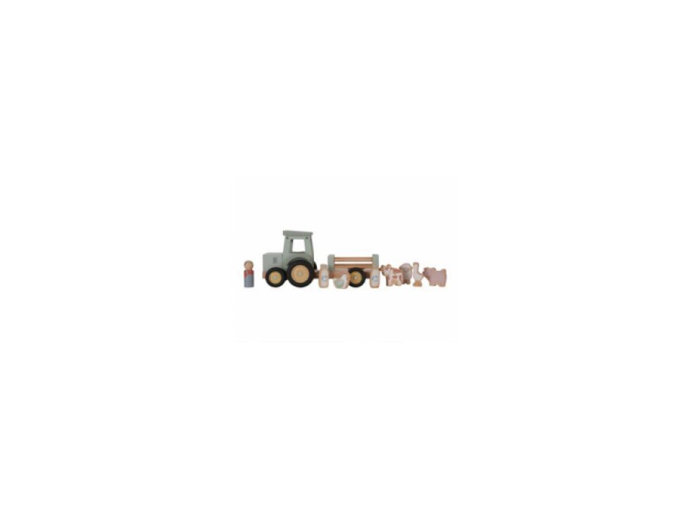 Traktor s přívěsem dřevěný Farma