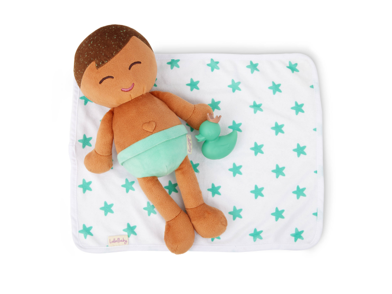 LULLABABY PANENKA PLYŠOVÁ DO VANY KLUK LIGHT BROWN HAIR