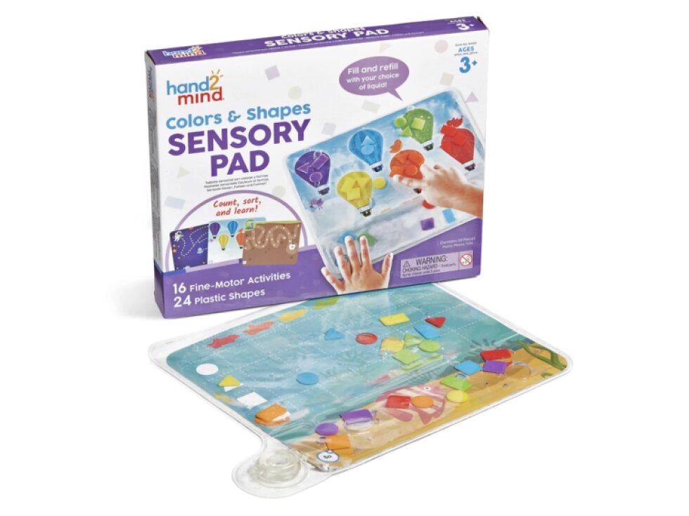Smyslová podložka pro učení barev a tvarů Hand2mind – Color & Shapes Sensory Mat