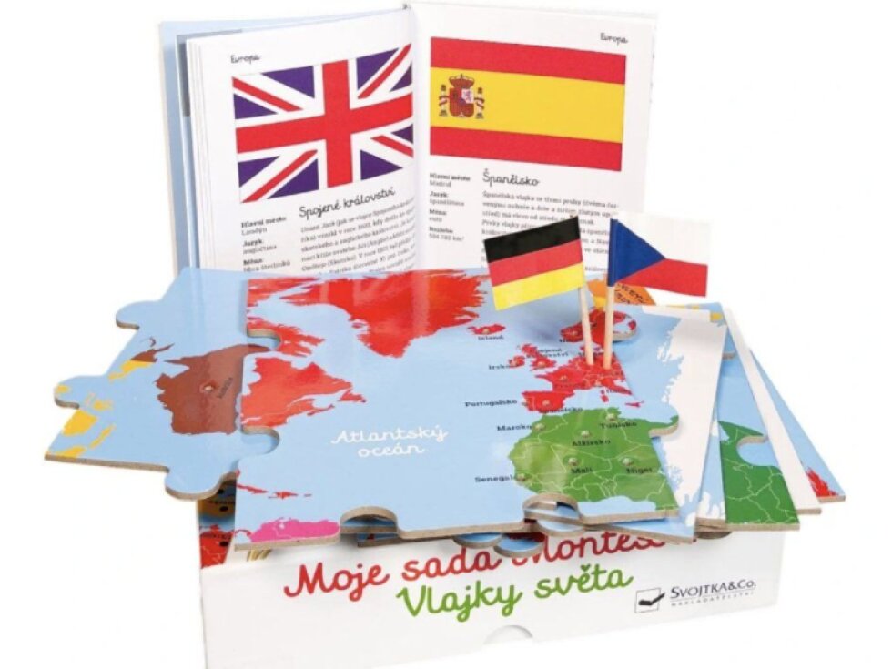 Moje sada Montessori Vlajky světa Eve Herrman