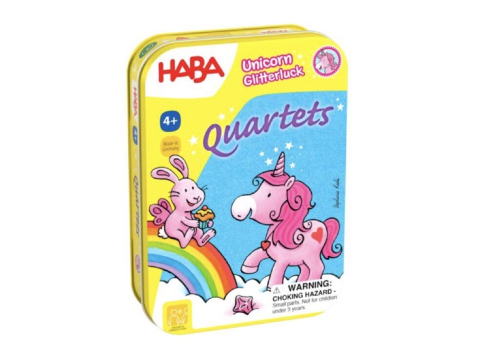 Haba Mini hra v kovové krabici Magický jednorožec Kvarteto